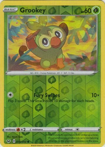 Grookey Reverse Holo Ungraded Pokemon Sword Shield