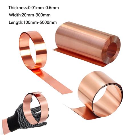 99 9 Pure Copper Cu Sheet Thin Metal Foil Roll Long 500 1000mm Pure Copper Tablets Material