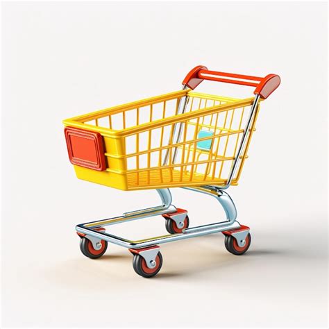 Premium AI Image | Supermarket shopping cart 3d illustration shopping ...