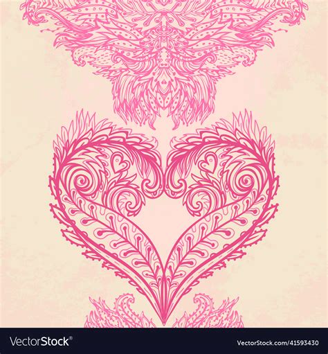 Heart Shape Greeting Valentine Card Royalty Free Vector