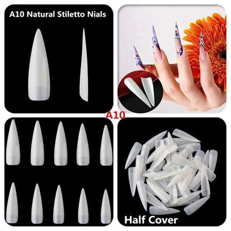 Makartt Coffin Fake Nail Tips 500pcs Clear Natural Xxl Gel Tips Full