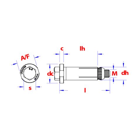 Lindapter Hollo Bolt ZSK HB M 12 X 100 Zn LNHB000011201006 Borenco