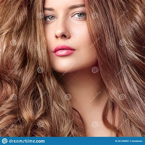 Hairstyle Beauty And Hair Care Beautiful Woman With Long Natural Brown Hair Glamour Portrait