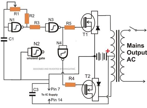 Simple Mosfet Inverter Circuit Diagram Mosfets And Cmos Inve