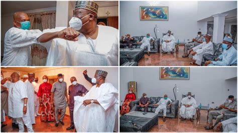 Senate President Lawan Others Visit Orji Kalu After Release From