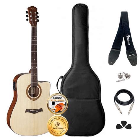 Kit Viol O El Trico Hofma A O Cutaway Fosco Hmf Completo O