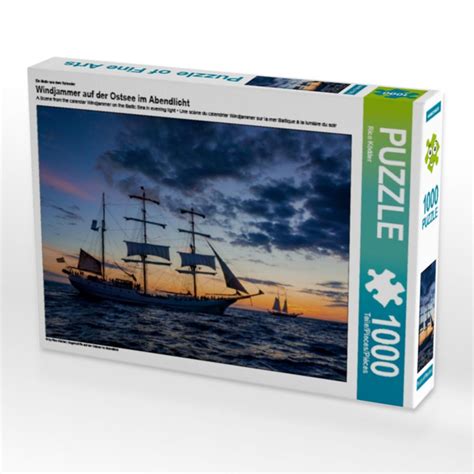 Ein Motiv Aus Dem Kalender Windjammer Auf Der Ostsee Im Abendlicht