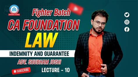 CA Foundation Fighter Batch May 2024 Attempt Law Lecture 10 By