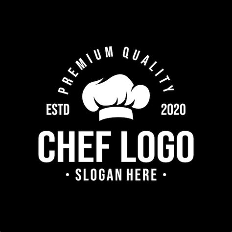 Inspiração de modelo de design de logotipo chef ilustração vetorial