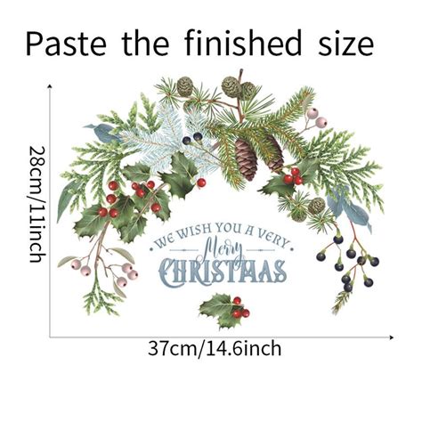 Year Merry Christmas Wall Decals Wall Stickers Christmas Murals Window