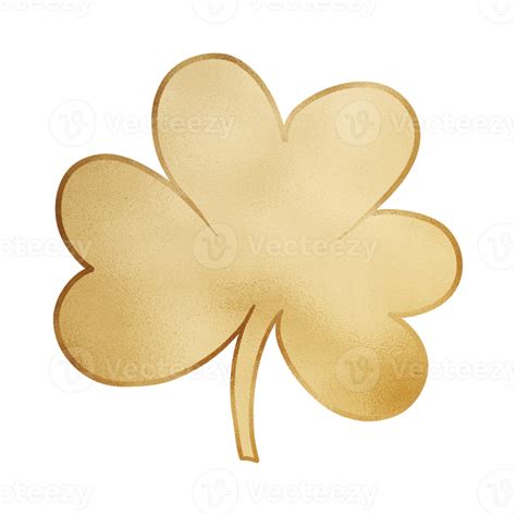 Gold Three Leaf Clover Png