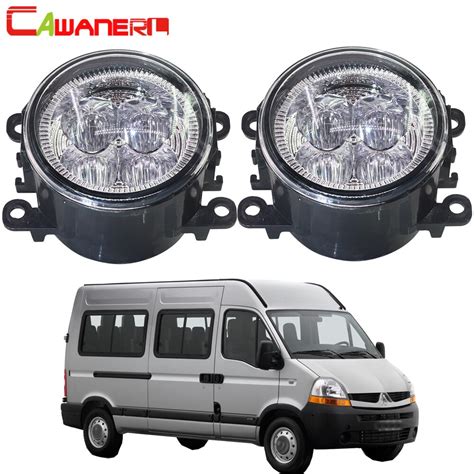 Cawanerl Pieces Car Led Lamp Front Fog Light Angel Eye Drl Daytime