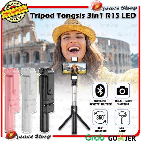 Jual Tongsis Tripod Led R1s 3in1 Mini Selfie Stick Tomsis Bluetooth