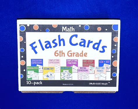 6th Grade Math Flashcards Variety Pack Math Flashcards