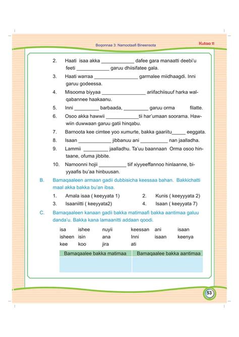 Ethiopia Learning Oromo Grade Page In English