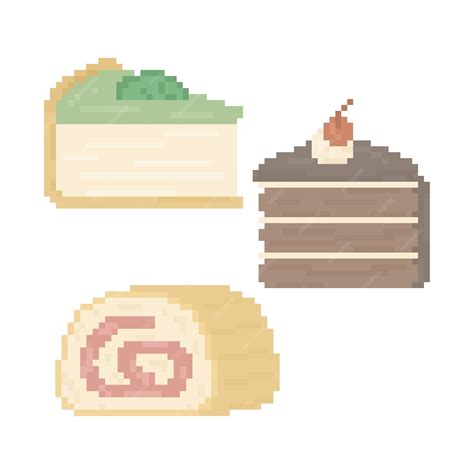 Premium Vector Cute Cafe Bakery Doodle In Pixel Art Illustration