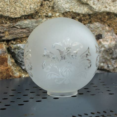 Boule globe verre satiné pour lustre ou lampe