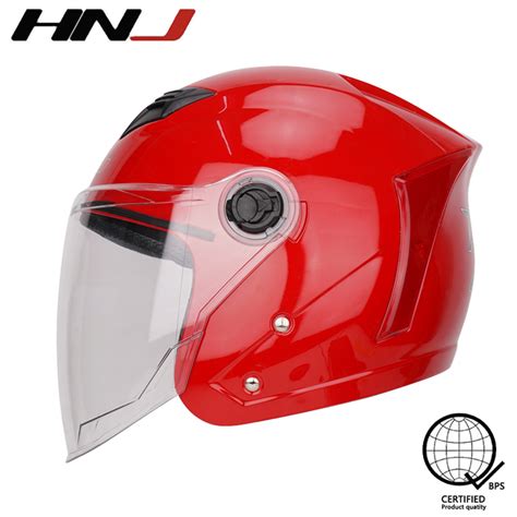 HNJ A4 001 Plain Motorcycle Helmet Half Face Unisex Medium Size