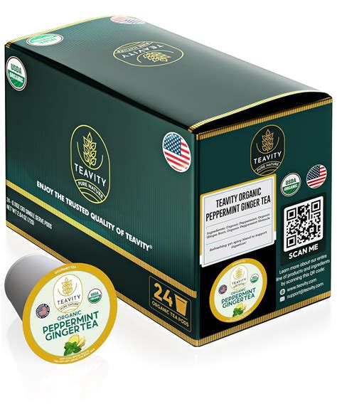 Organic Peppermint Tea Pods for - Decaf, 24 Count - Walmart.com