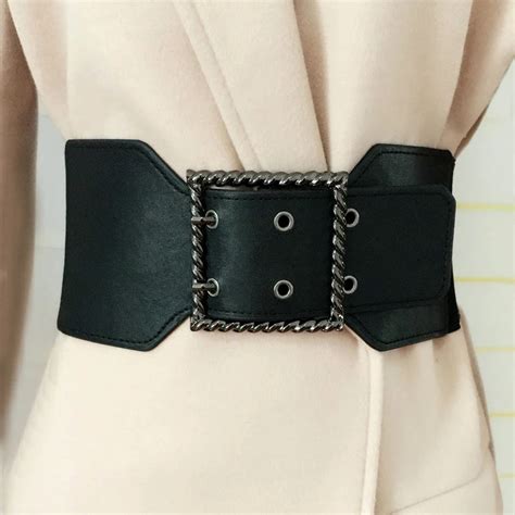 CETIRI Sexy Women Corset Belts Pu Leather Ruffle Dress Peplum Waistband