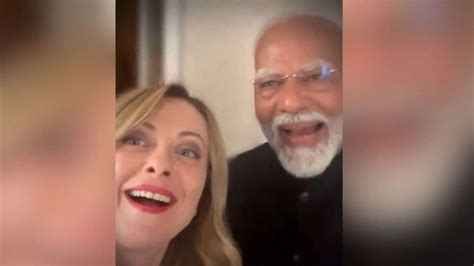 Hello From The Melodi Team Italy Pm Meloni Tweets Video With Pm Modi Watch India Tv