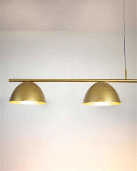 Lustre Pendente Retangular Industrial Cm Dourado Iluminamundo