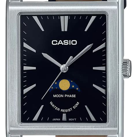 Casio Moon Phase Mtp M L Av Black Dial Men S Watch