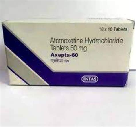 Axepta Atomoxetine Mg Tablet Packaging Size Tablets At Rs