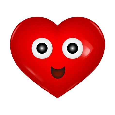 S Mbolo De Amor De Coraz N Rojo Ilustraci N Vectorial Maqueta D Emoji