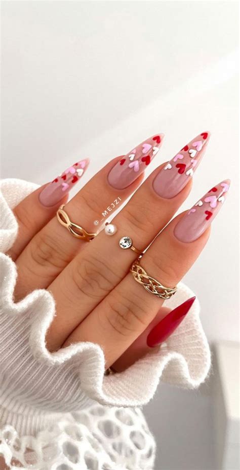 52 Valentines Day Nail Art Designs And Ideas 2023 Small Pink And Red