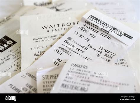 Credit Card Receipts Hi Res Stock Photography And Images Alamy