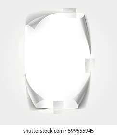 New White Page Curl On Blank Stock Vector Royalty Free