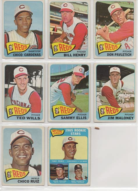 Cincinnati Reds Baseball Card Collector 1965 Topps Cincinnati Reds