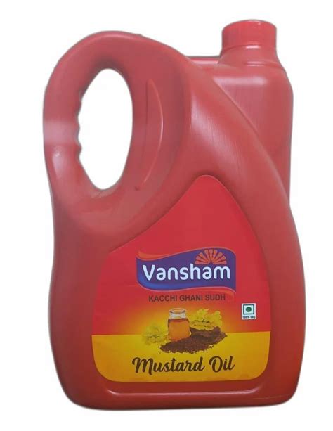 5l Vansham Kachi Ghani Sudh Mustard Oil Packaging Size 5 Litre At Rs 600 Litre In Madhoganj