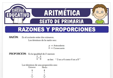 Ejercicios De Razones Y Proporciones Para Sexto De Primaria Fichas Gratis