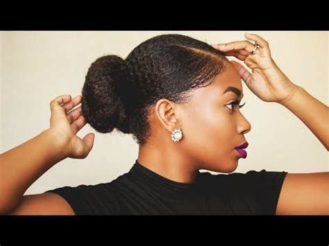 Sleek Realistic Faux Bun Thick Short Natural Hair YouTube Natural