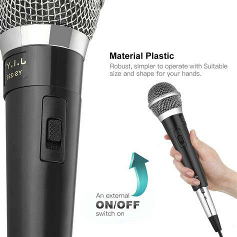 Unidirectional Handheld MIC Wired Dynamic Microphone Singing KTV DJ w ...