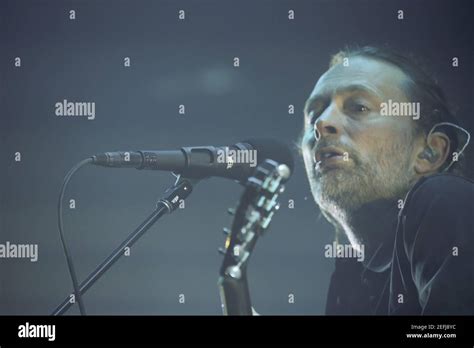 Thom Yorke Of Radiohead Performing Live On Stage At The Roundhouse In