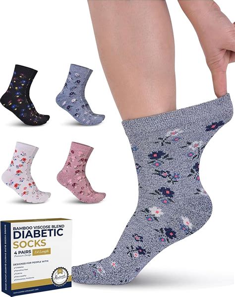 Amazon Pembrook Diabetic Socks For Women Men Pairs Flowers