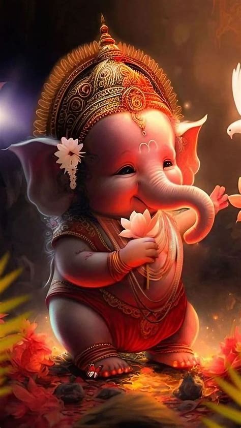 God S Lord Ganesha Animation God Ganpati Bappa Hd Phone Wallpaper