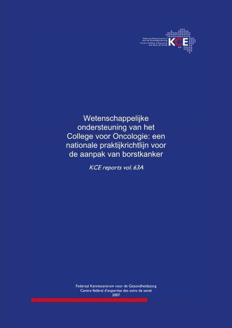 Report In English With A Dutch Summary KCE Reports 63A