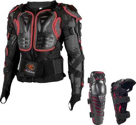 Ridbiker Chaqueta Protectora Para Motocicleta Y Rodilleras Par