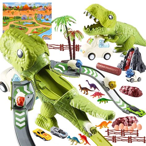 Sytle-Carry Dinosaur Toys, Dinosaur Race Track Toy, Dinosaur Toys for ...