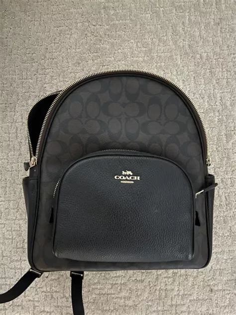 COACH COURT C5671 Backpack in Signature Canvas Brown Black £186.60 ...