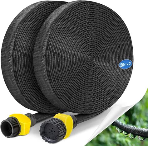 Amazon Upgraded Winisok Ft Flat Garden Soaker Hose Heavy