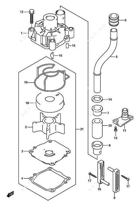 Older Years Suzuki Df Water Pump Parts Catalog