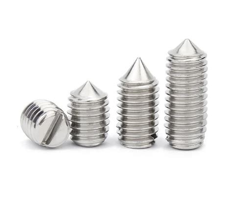 Nylon Tip Headless Hexagon Allen Screw Flat Point Stainless Steel