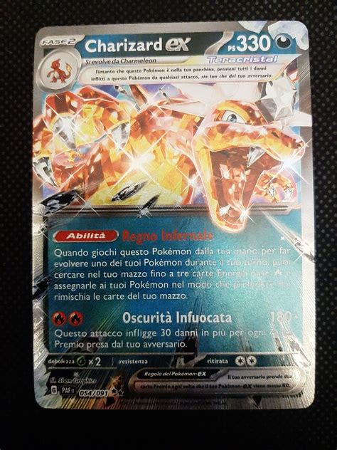 Carta Pok Mon Charizard Ex Paf Double Rare Destino Di Paldea