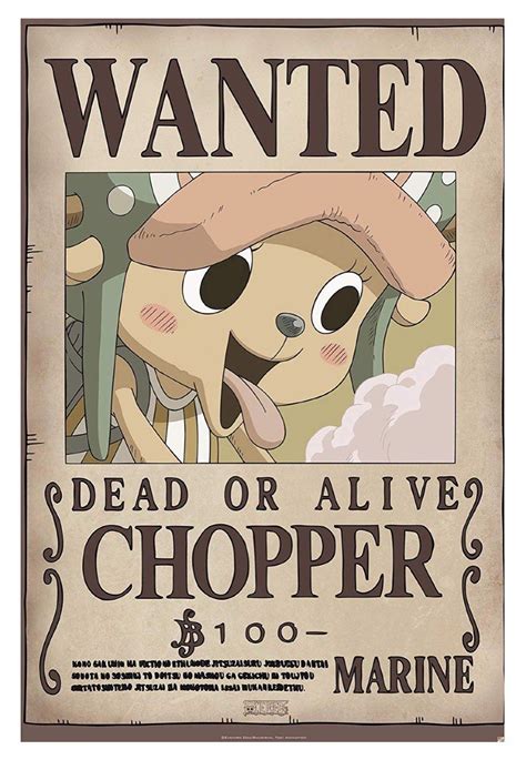 Chopper One Piece Wanted Poster