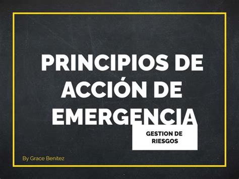 Book Creator Principios De Acci N De Emergencia